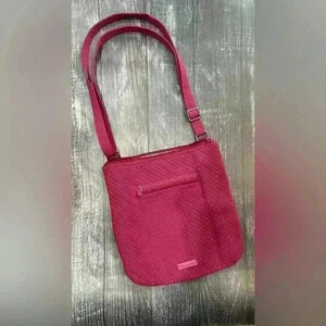 Vera Bradley Hadley Iconic Hipster Crossbody Shoulder Bag in Passion Pink